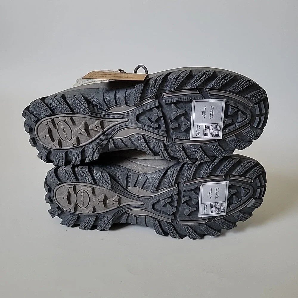 Bearpaw Ridgewood Mid Hiking Boots 9M Lunar Rock Suede Casual Outdoor Waterproof